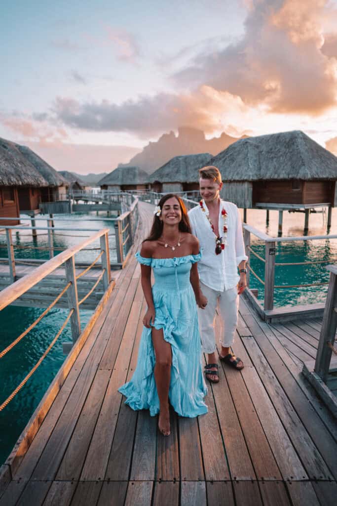 Couple Photography Bora Bora Four Seasons Overwater Bungalows