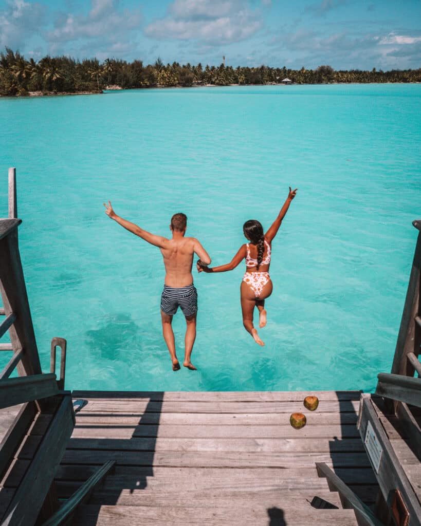 Manava Resort, Honeymoon Luxury Stay In Moorea, French Polynesia 4 Jumping From Overwater Bungalow