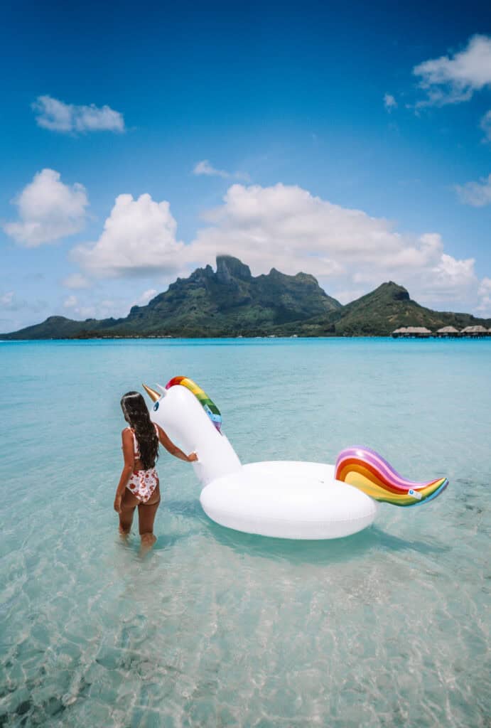 Unicorn Floaty Girl Photo In Bora Bora