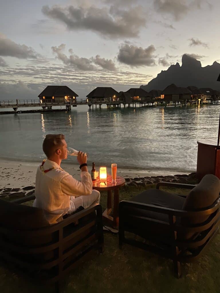 Sunset Cocktails At Four Seasons Bora Bora