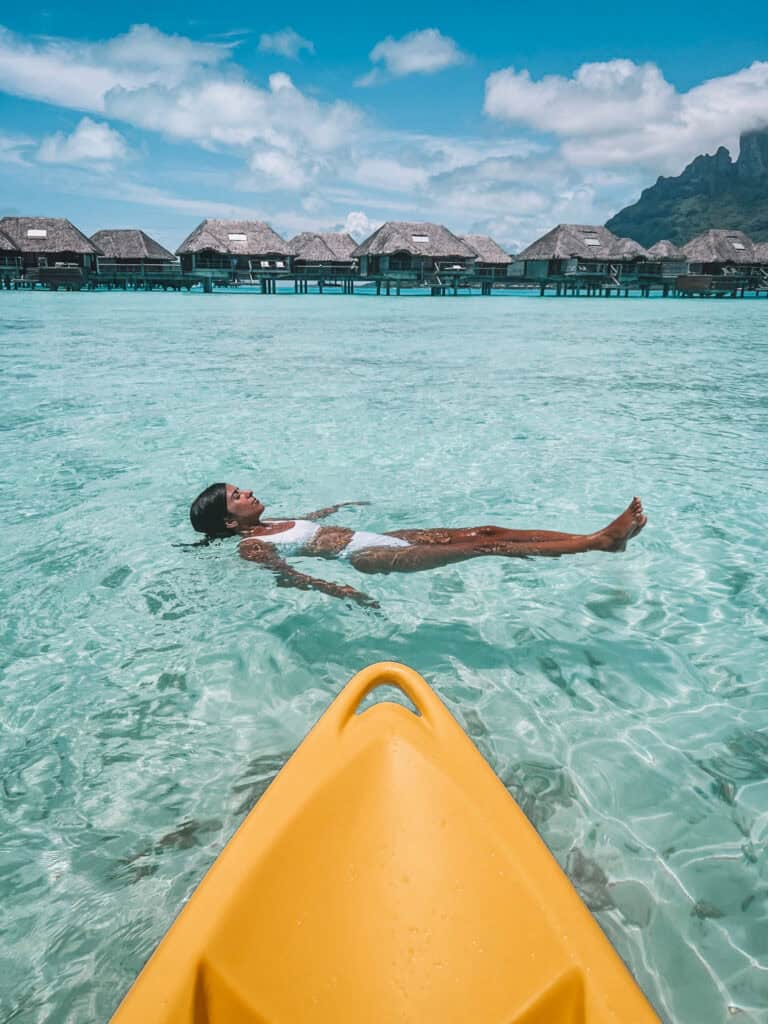 Kayak At Four Seasons Bora Bora Hotel Private Beach
