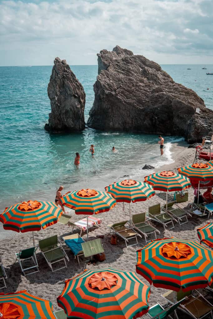 Monterosso Al Mare Beach Famous Umbrellas