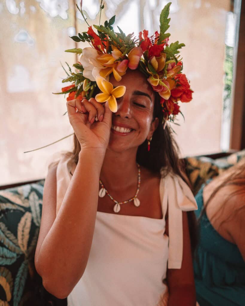 Flower Crown Workshop In Moorea