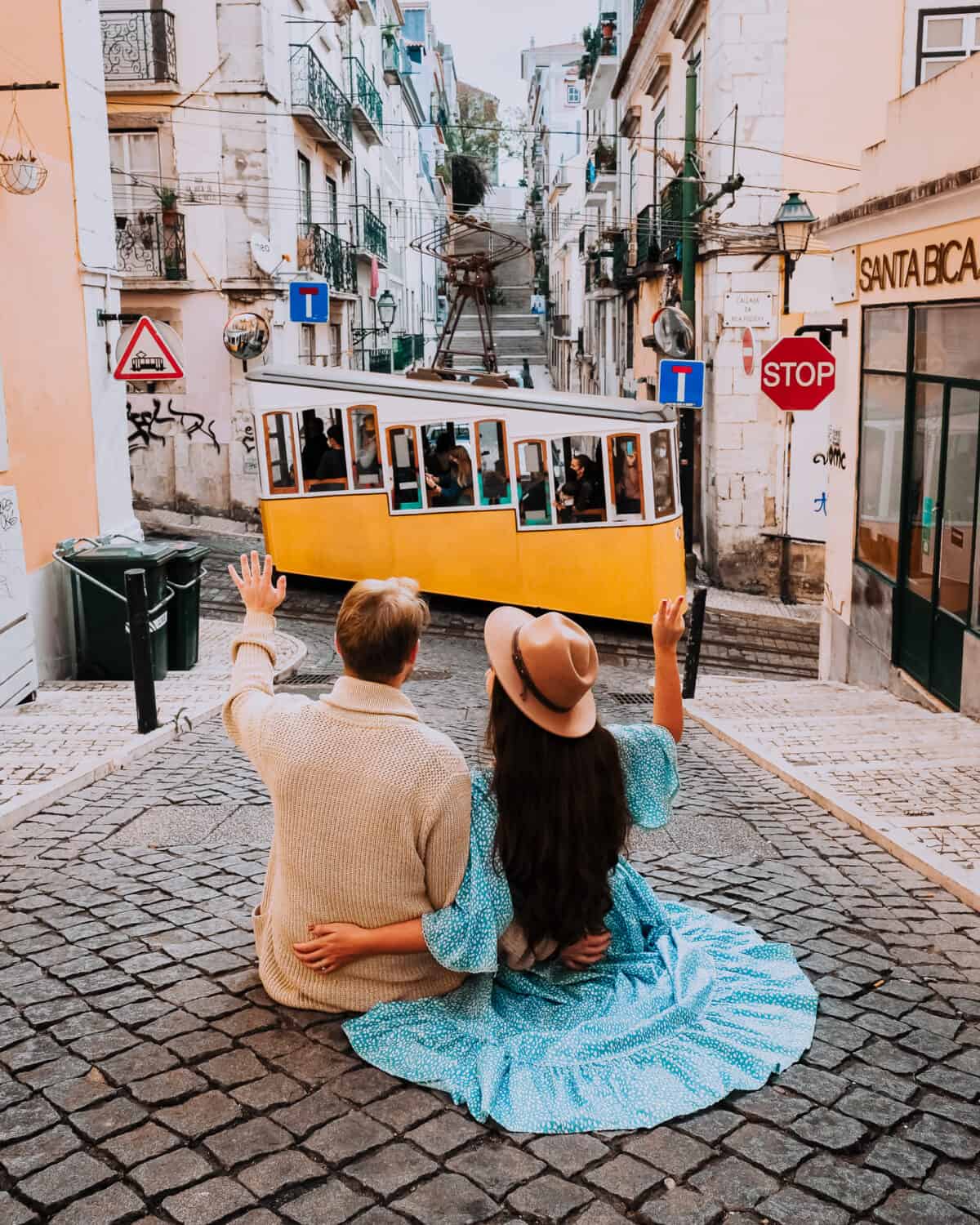 Exploring Lisbon: A Vegan-Friendly Guide To Romance And Adventure 1 Elevador De Bica Couple Photo In Lisbon