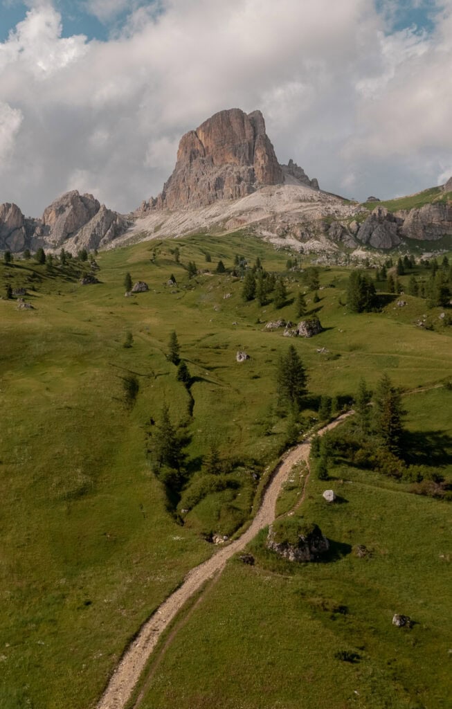 Gardena Pass Dolomites Drone Photograph