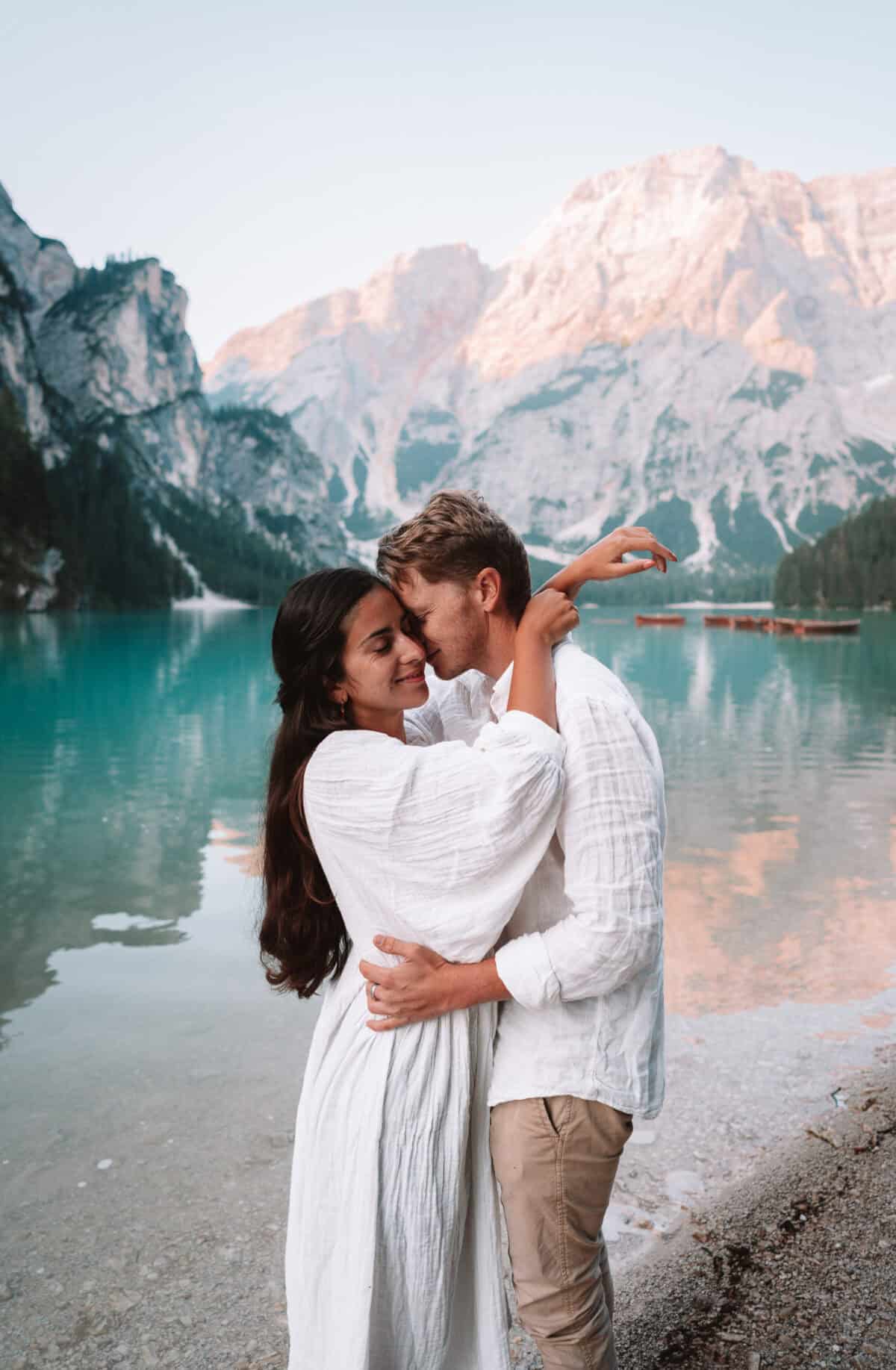 Discover The Dolomites, Italy: 8 Breathtaking Hikes And Lakes 1 Lago Di Braies Couple Photo