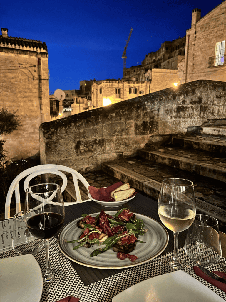 Vegan Dinner In Matera Old Town